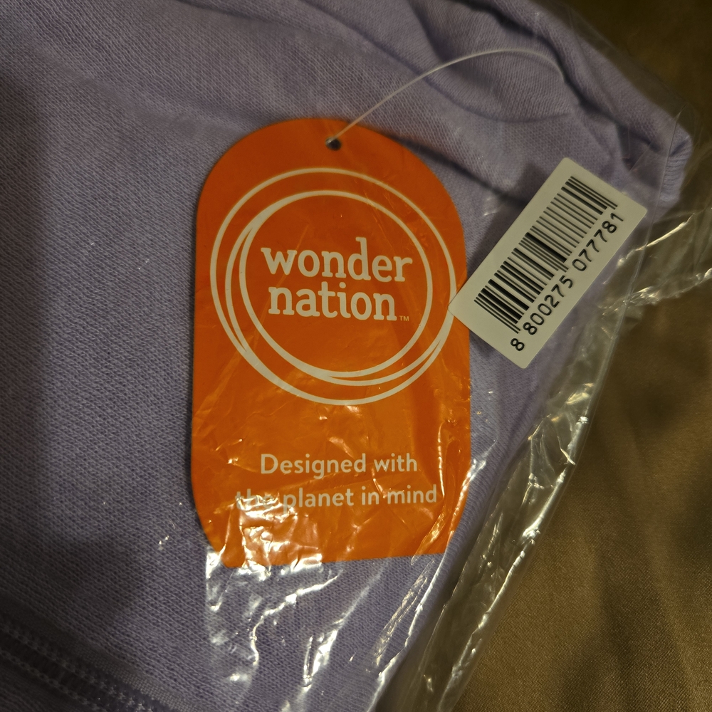 Lavender Little Girls Zip-Up Hoodie By Wonder Nation, Size 3T, NWT - Picture 3 of 4